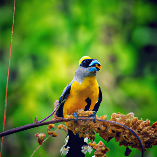 מין ציפורים נדיר יושב על ענף, ומציג את המגוון הביולוגי התוסס בתוך השמורות.